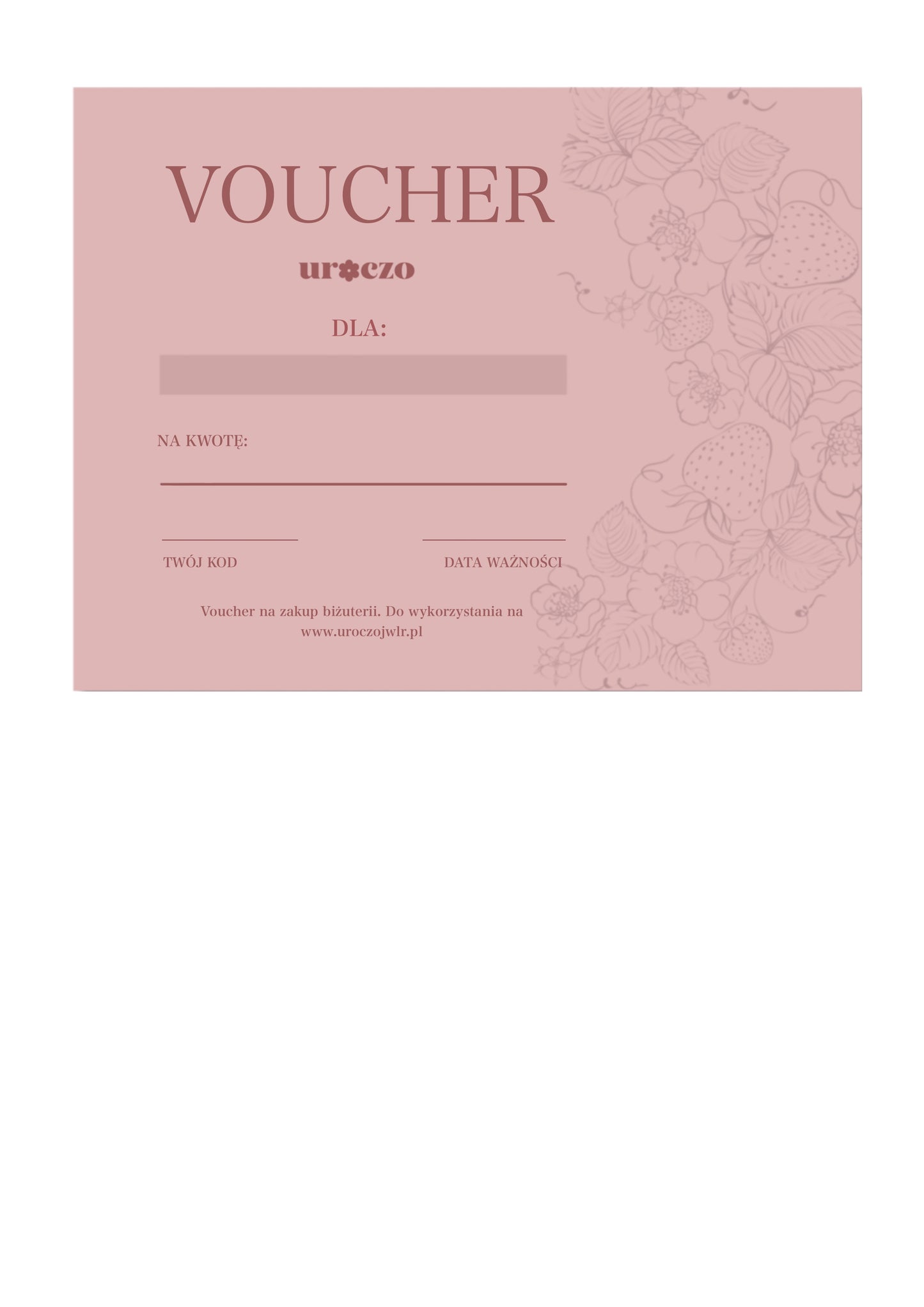 Karta podarunkowa online.