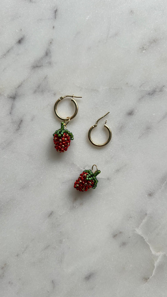 Kolczyki Truskawkowe Lato