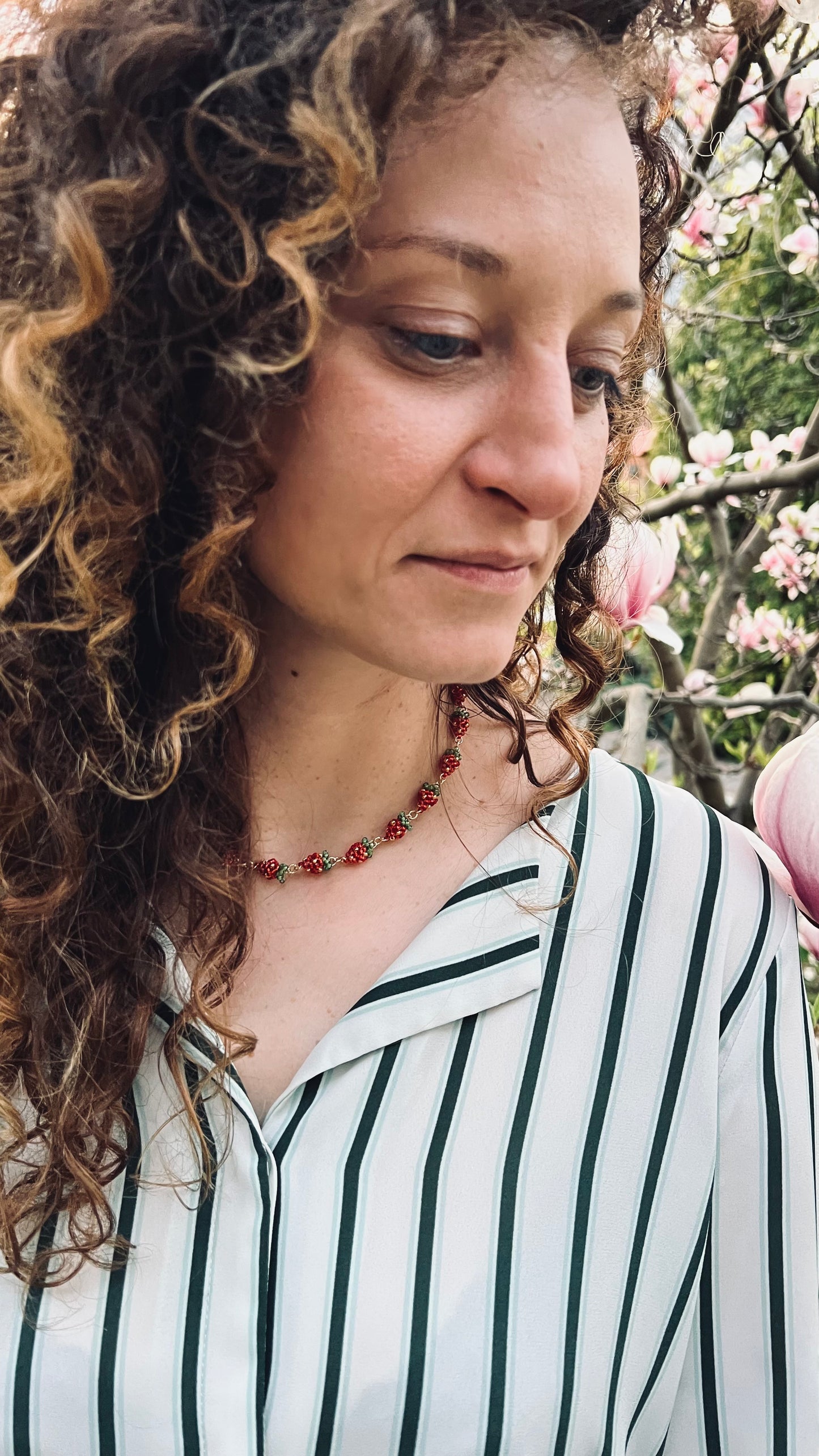 Naszyjnik Truskawkowe Lato