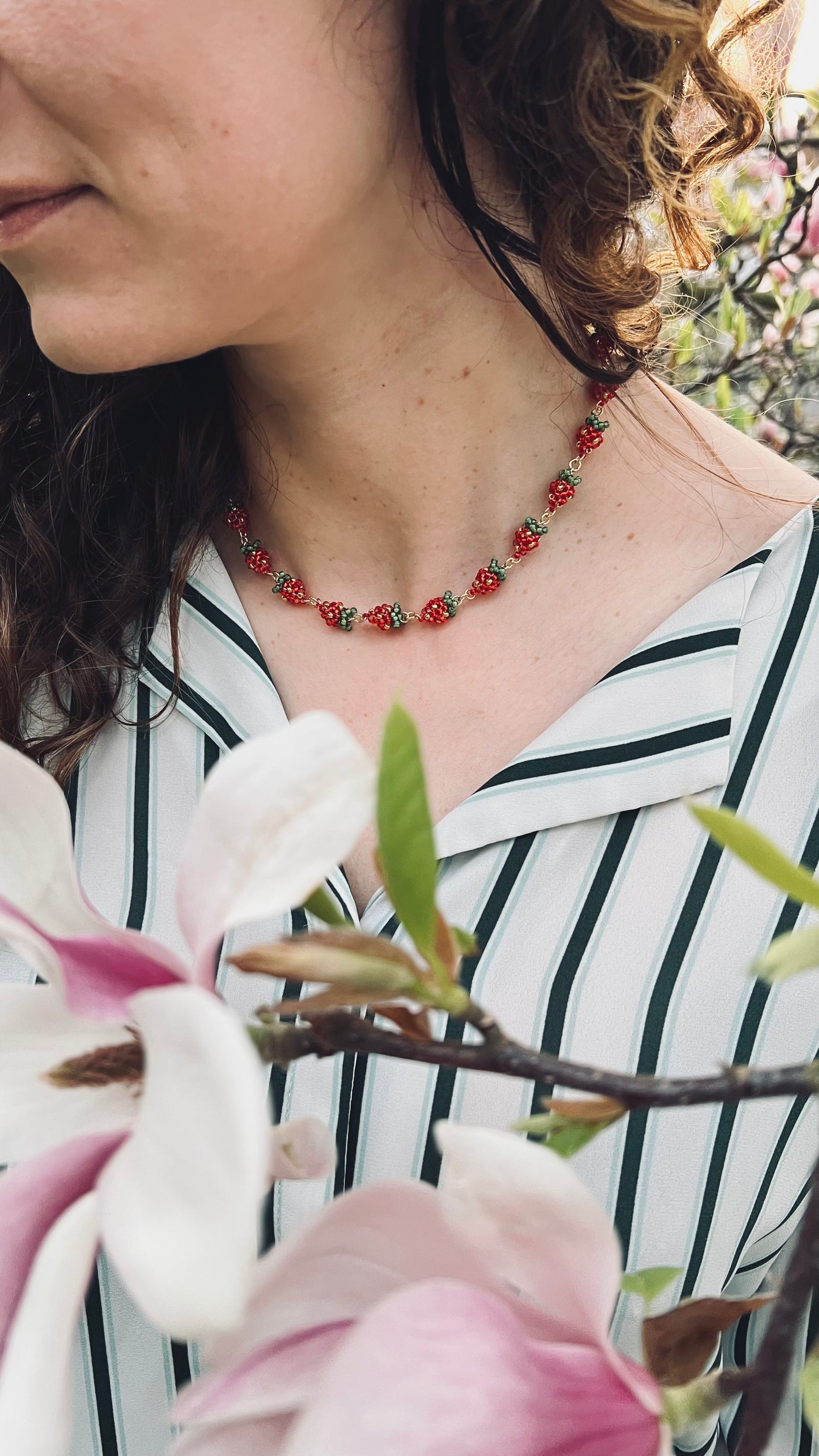 Naszyjnik Truskawkowe Lato