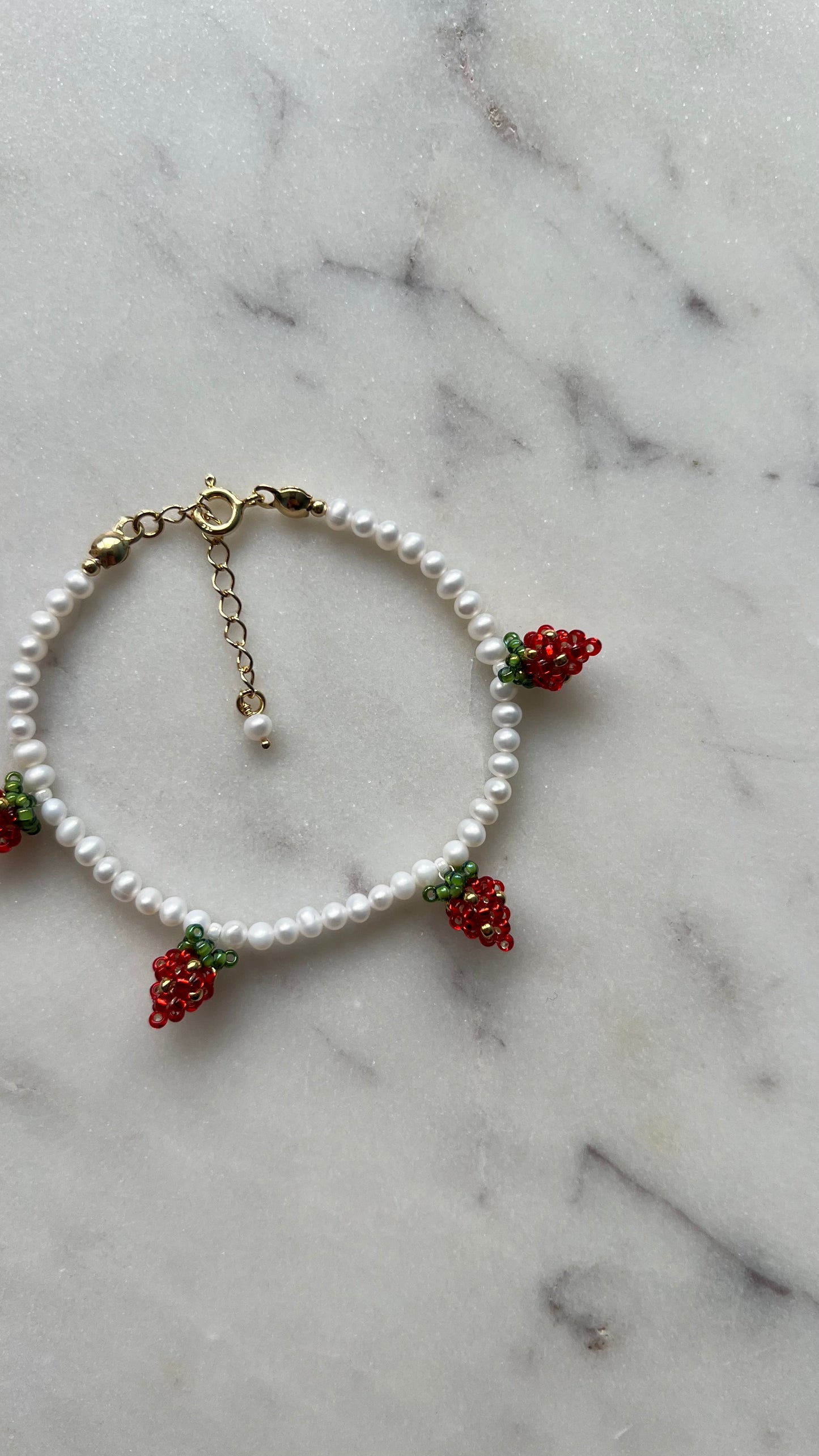 Bransoletka Perełkowe truskawki
