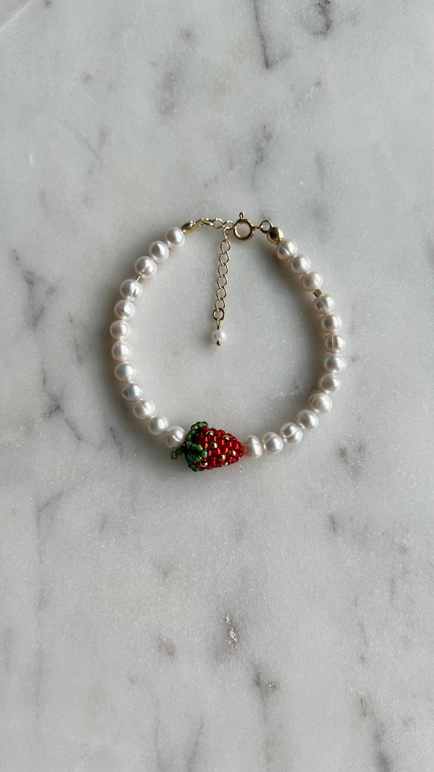 Bransoletka Perełkowe Lato z Truskawką